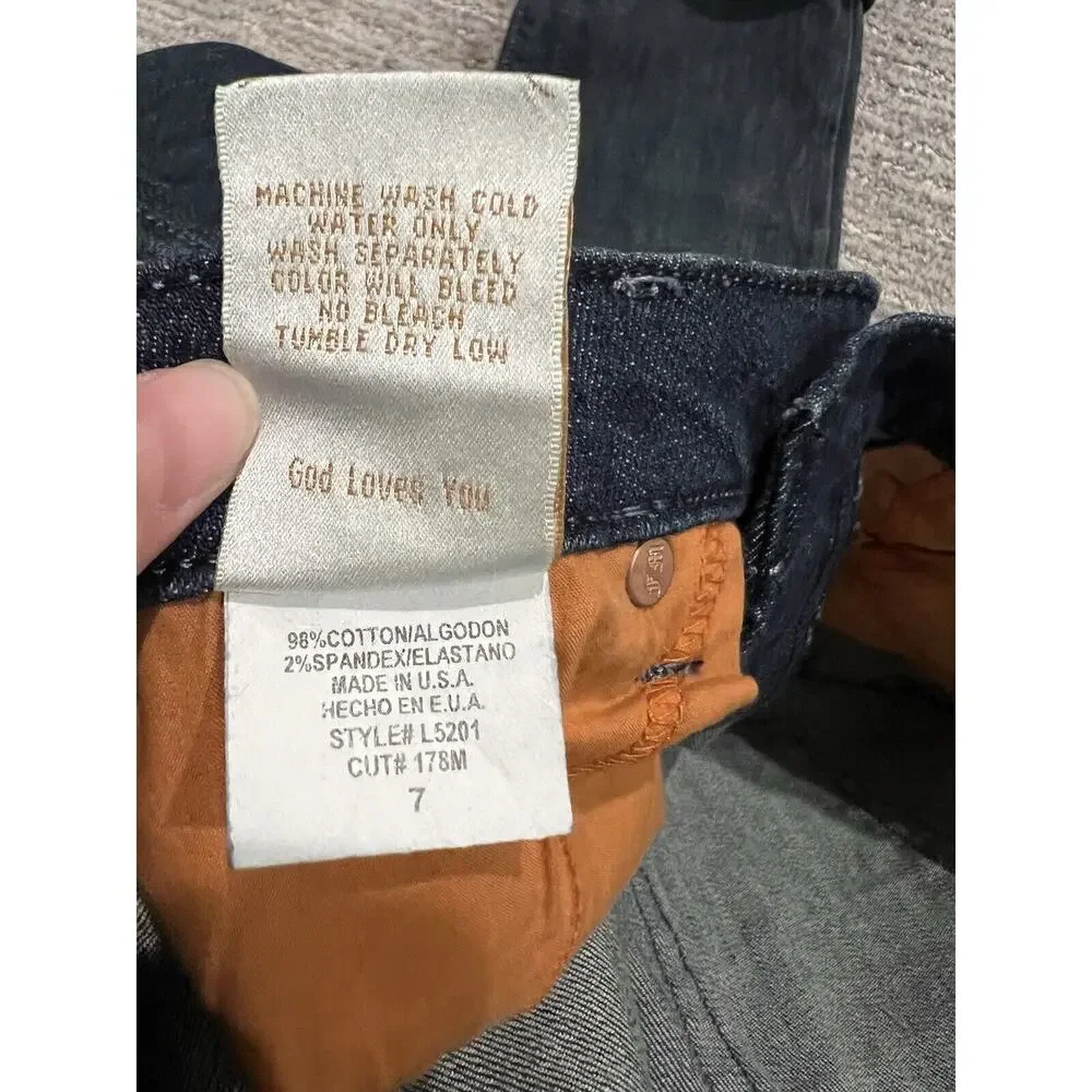 Flying Monkey Capri Jeans Juniors Dark Wash Stretch Mid Rise, Womens Sz 7, NWT